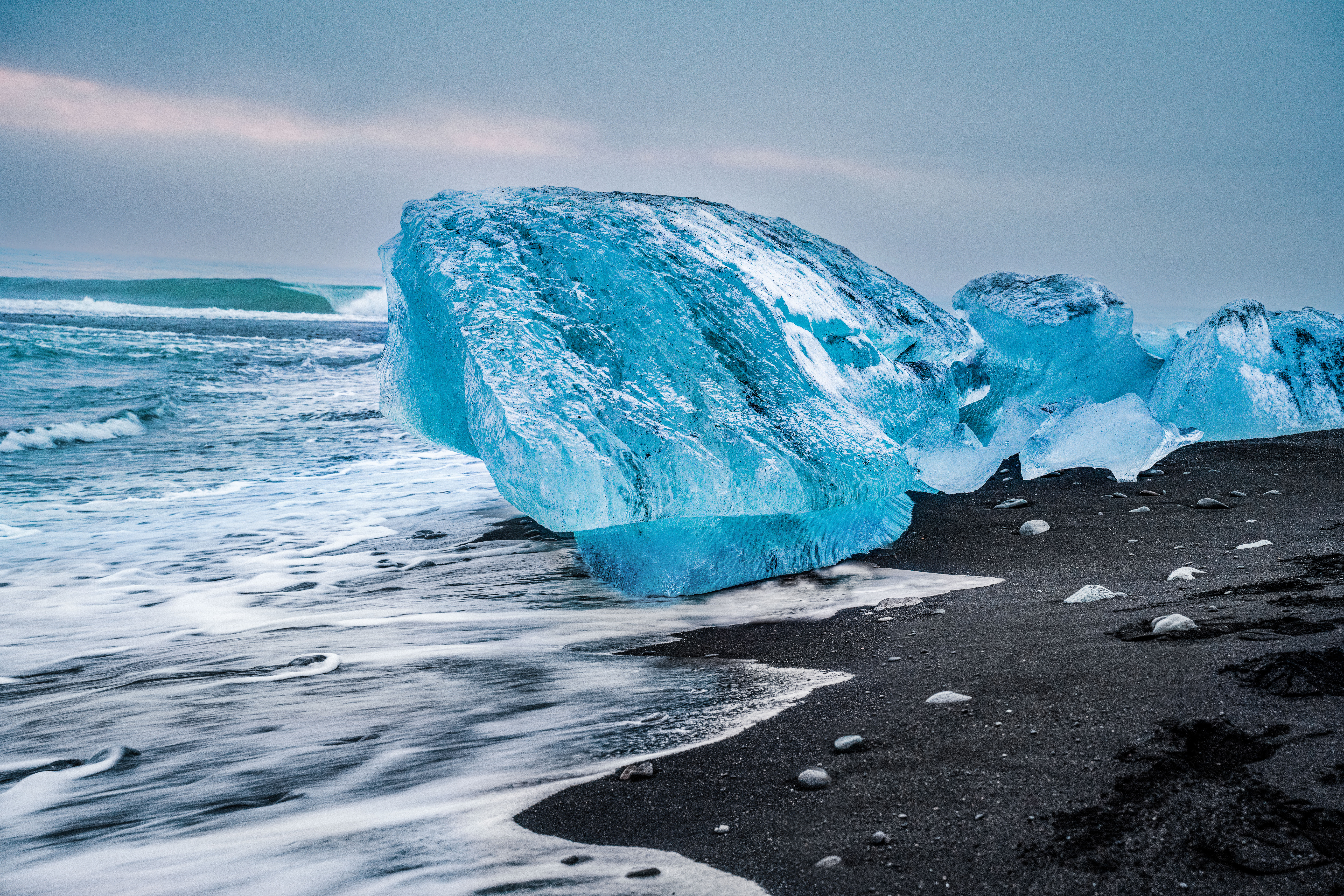 Blue Diamon Beach Ice Chunk by Paul Kestel