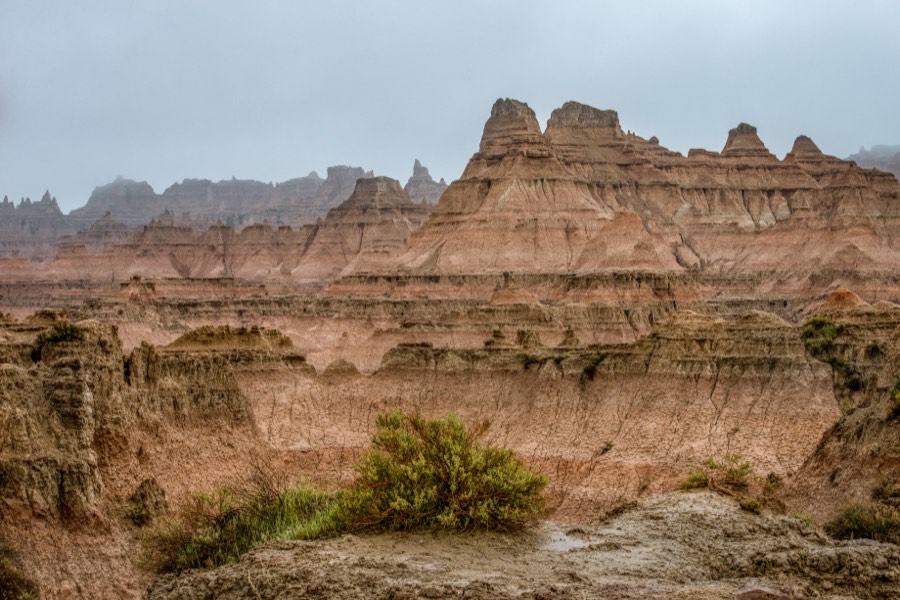Badlands National Park in the Rain by Paul Kestel
