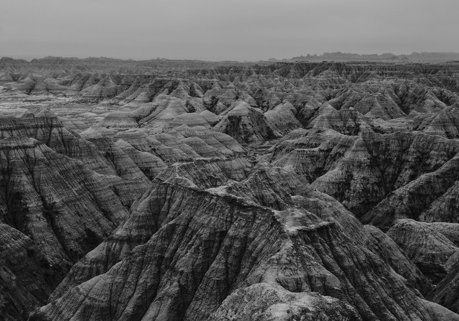 Badlands National Park B&W by Paul Kestel