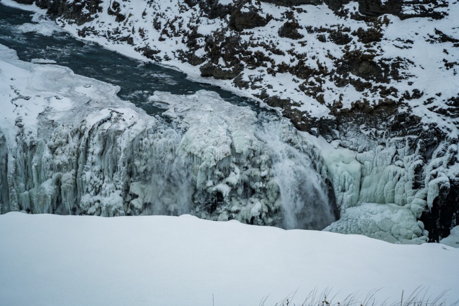 Frozen Gullfoss Waterfall by Paul Kestel