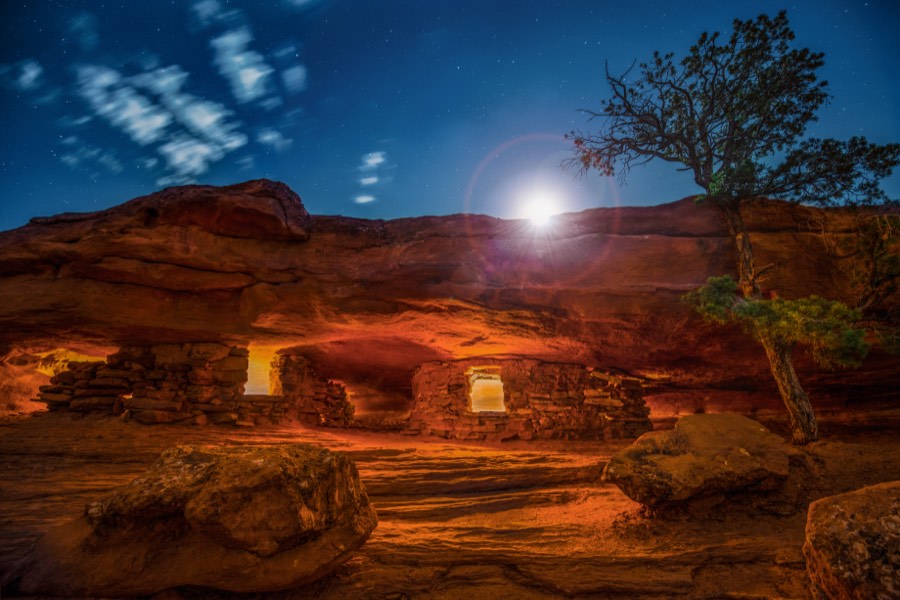 Aztec Butte Moon Rise by Paul Kestel