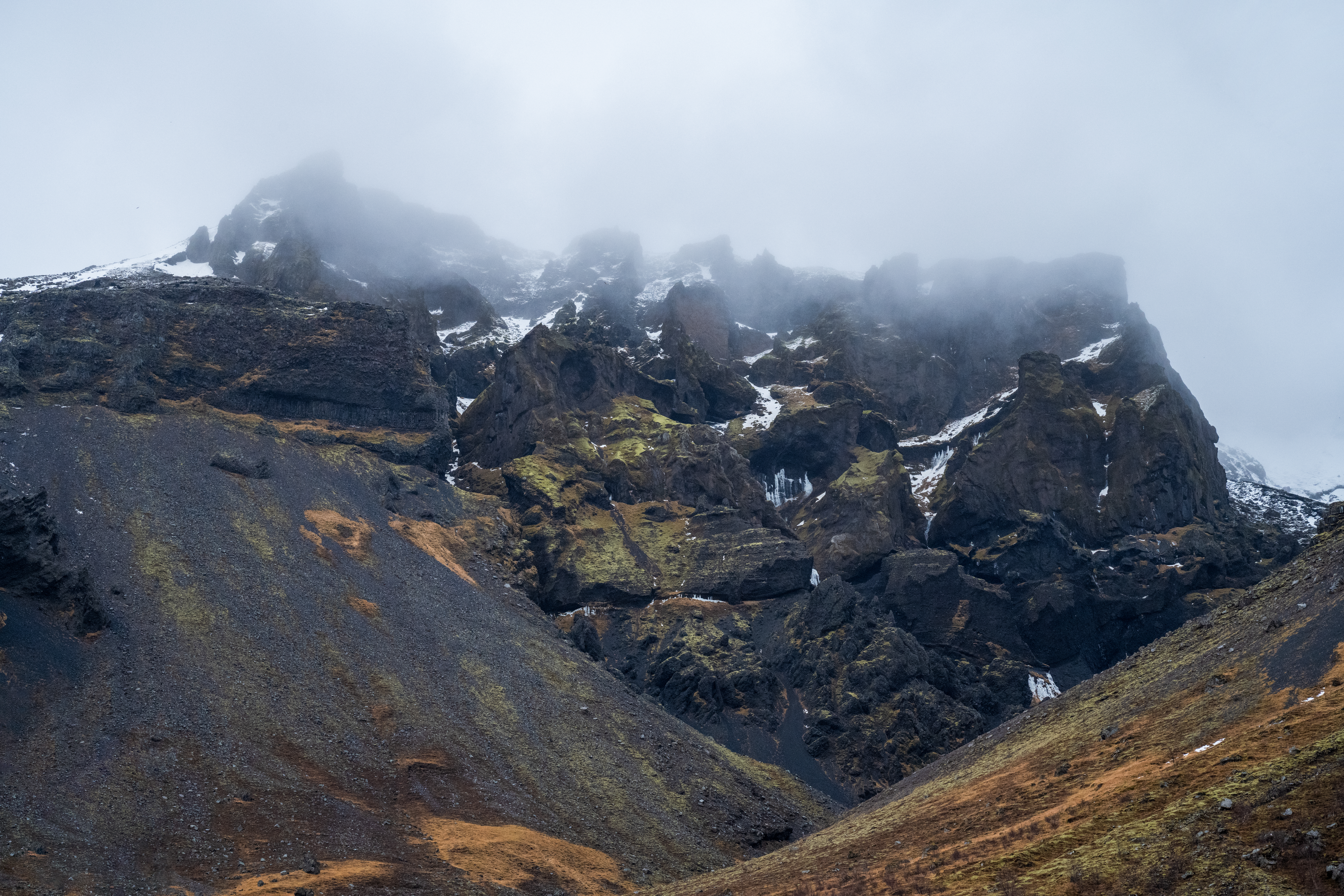 Fog drifting over Hofskirkja Mountain by Paul Kestel
