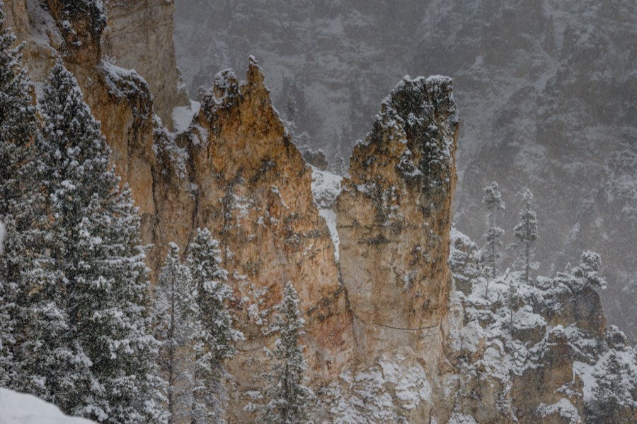 Grand View Cliffs Yellowstone National Park by Paul Kestel
