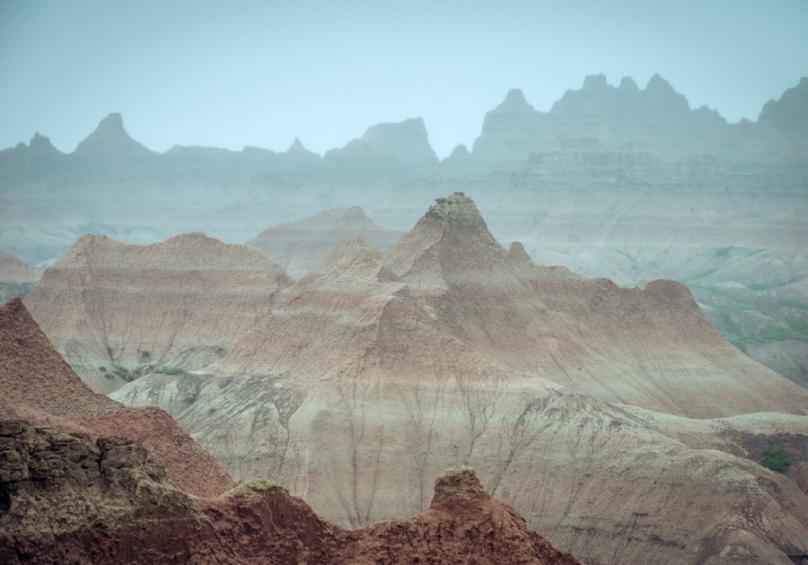 Badlands in the Rain & Fog by Paul Kestel