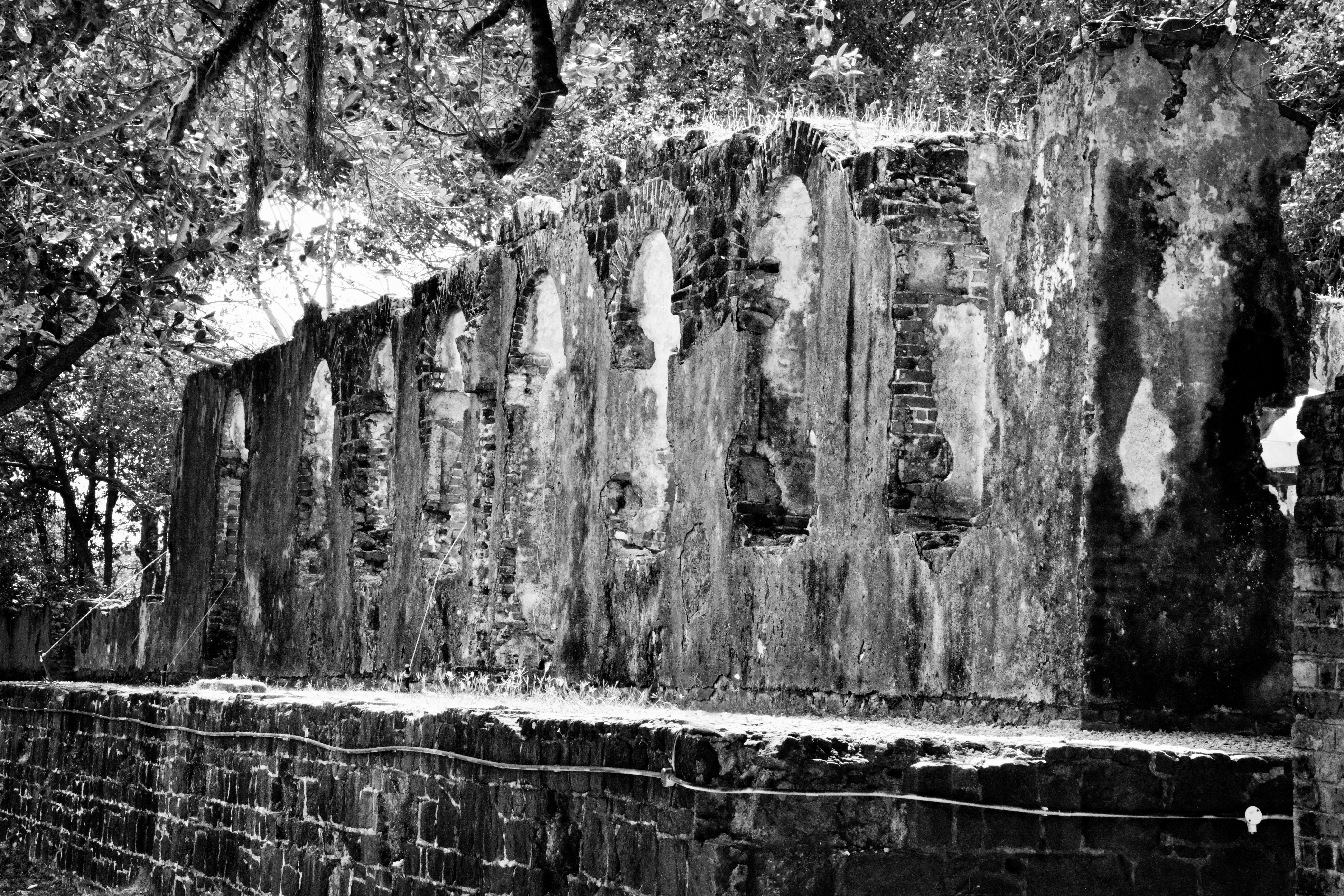 Fort Rodney Ruins B&W by Paul Kestel