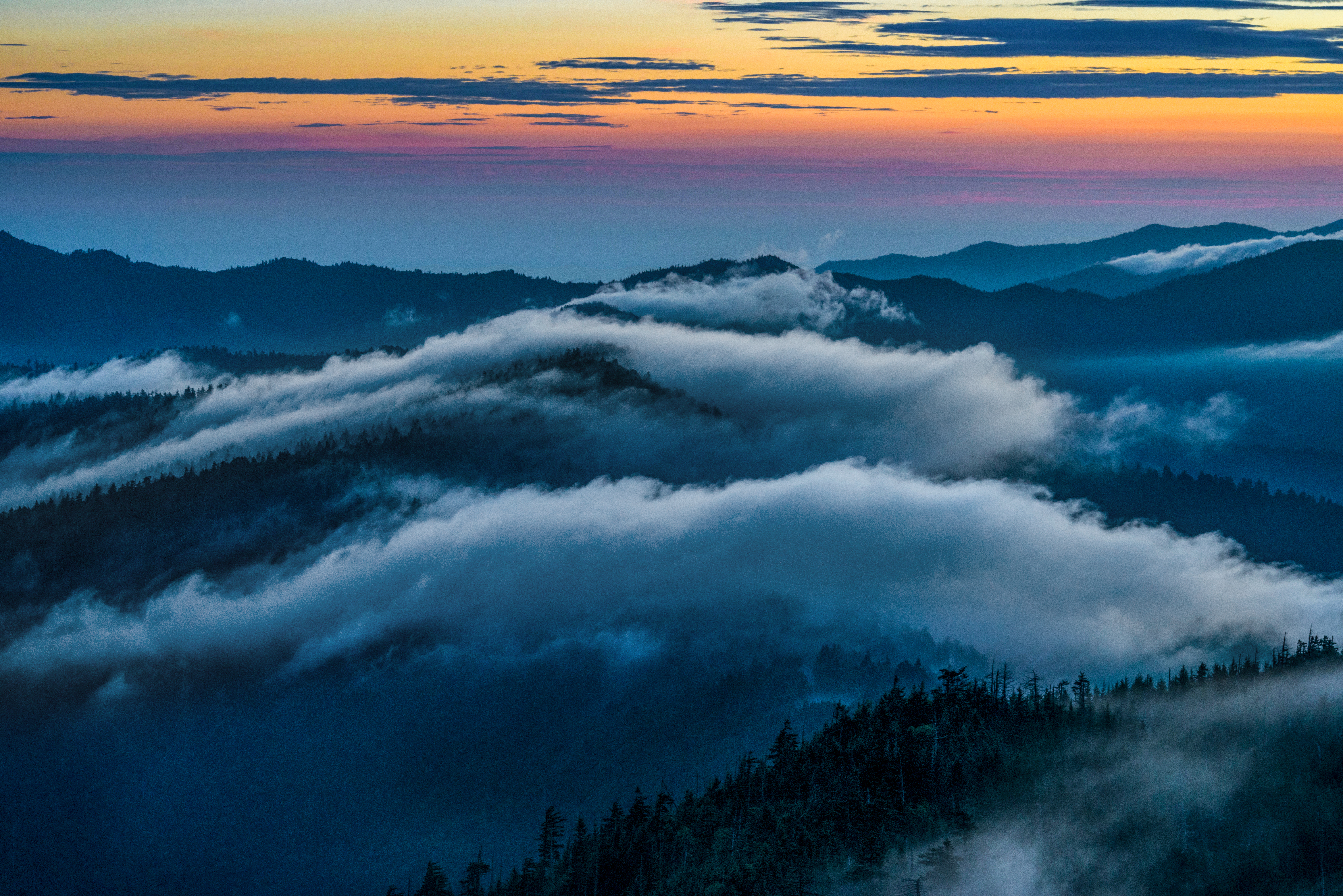 Blue Ridge Mountains at Sunrise by Paul Kestel
