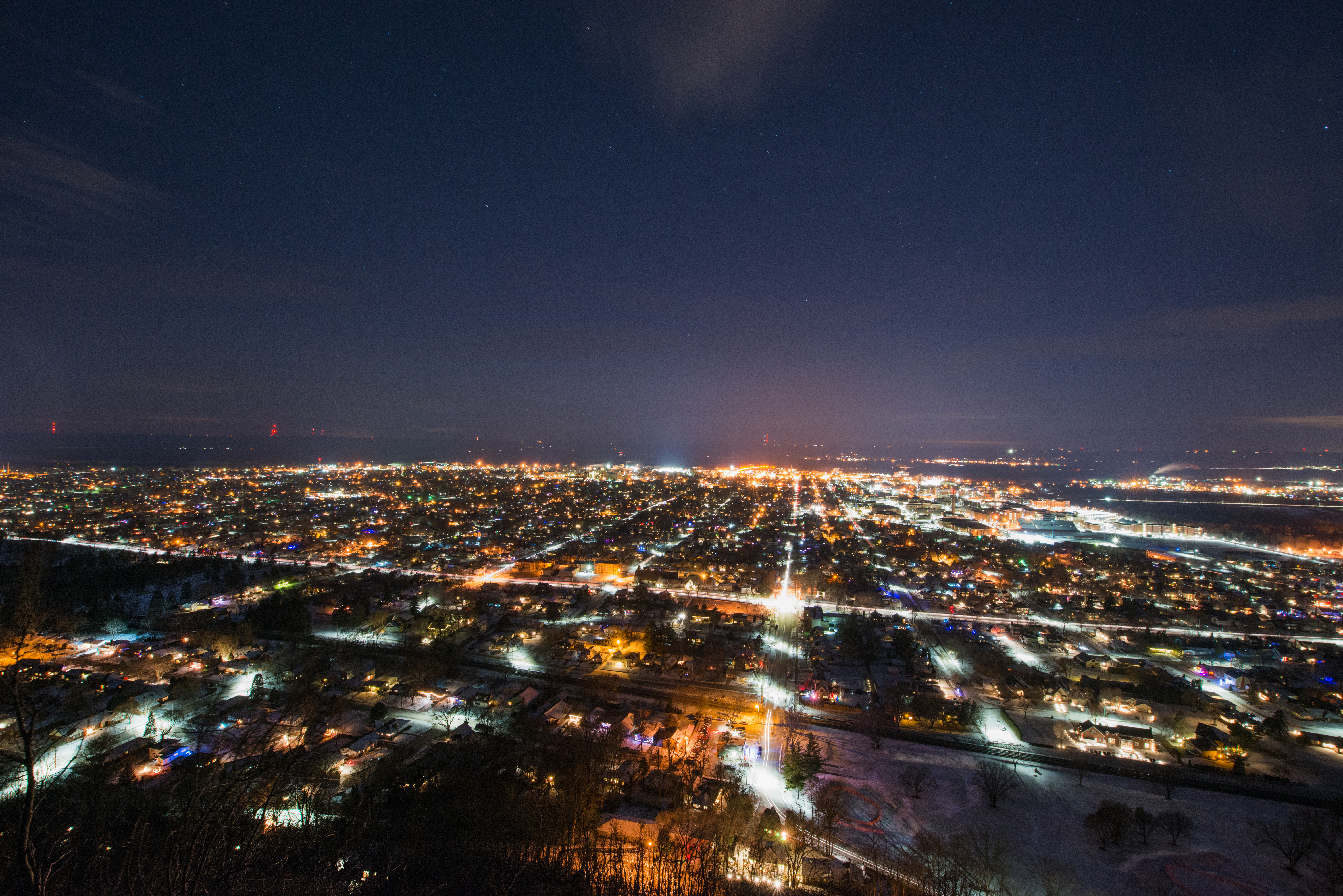 Winter Night over La Crosse by Paul Kestel