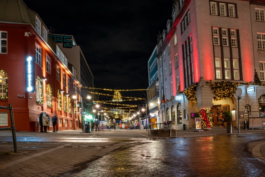 Reykjavik at night by Paul Kestel