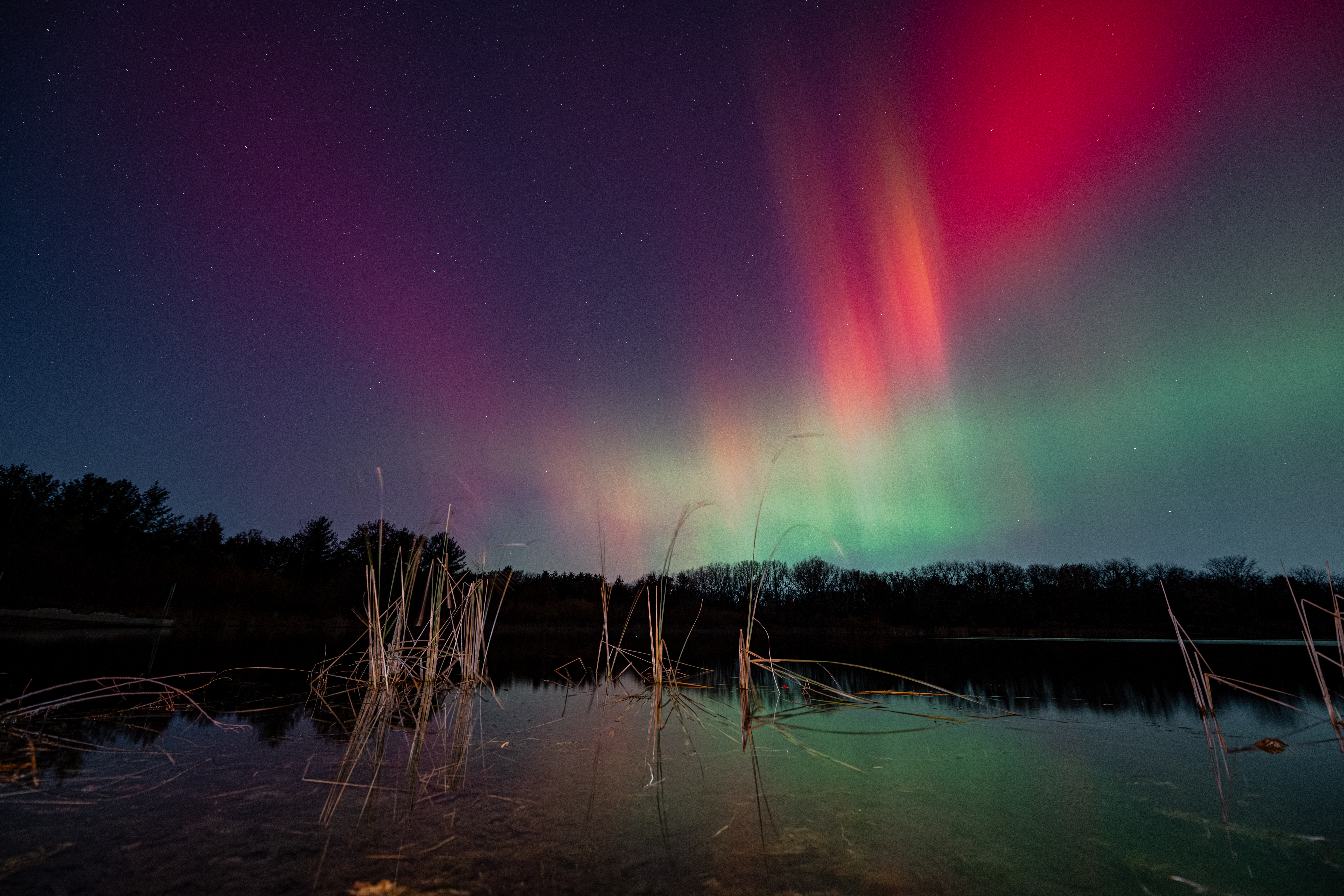 Northern Lights over Greenbelt Lake by Paul Kestel