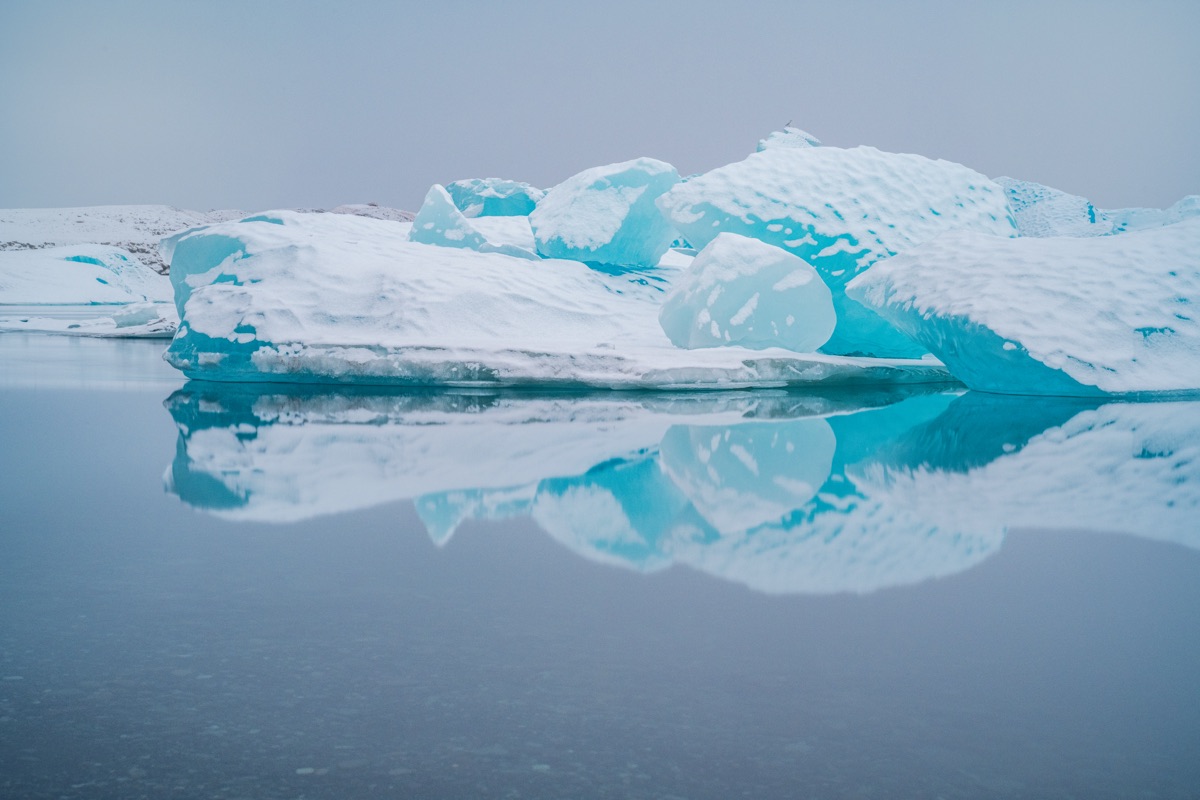 Jökulsárlón Glacier Lagoon Reflection by Paul Kestel
